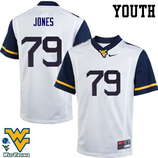 NCAA Youth Matt Jones West Virginia Mountaineers White #79 Nike Stitched Football College Authentic Jersey ZR23O51TB